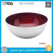 Deep Botttom Red Glazed Inside Ensaladera de cerámica